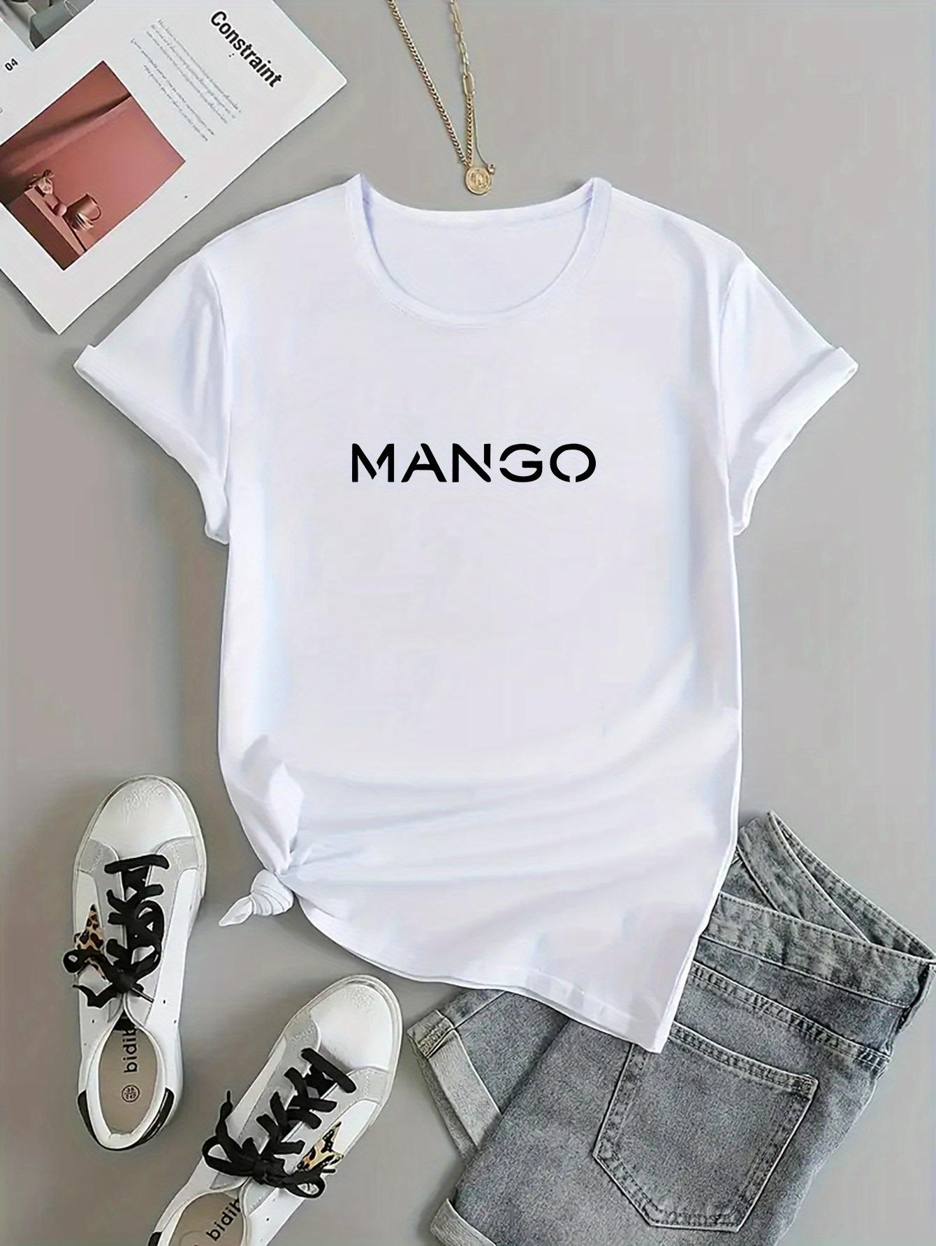

Women s 100% Cotton T-shirt Round Neck Casual Print Suitable for Spring Summer and Autumn Machine Washable Large Size S