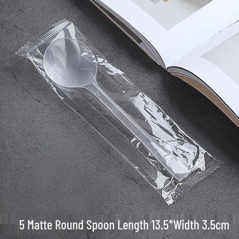 Disposable PP Plastic Spoons, 13.5cm Transparent (500 Count)