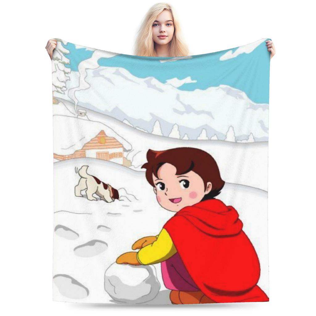 Heidi, Girl of the Alps Blanket Soft Fleece Healing Gift Throw Blankets Bedspread