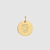 CARLIDANA Classique Minimaliste Alphabet 26 Breloques Lettres en Cristal Collier Pendentif Rond Lettre Acier Inoxydable Collier DIY