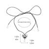 Exaggeration Vintage Elegant Trendy Metal Heart Necklace Ribbon Pearl Pendant Clavicle Chain For Women  Jewelry
