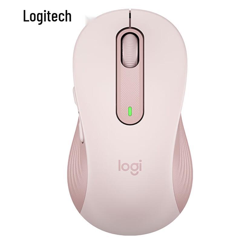 Logitech M650M Wireless Bluetooth Silent Mouse - Pink for Medium-Small Hands
