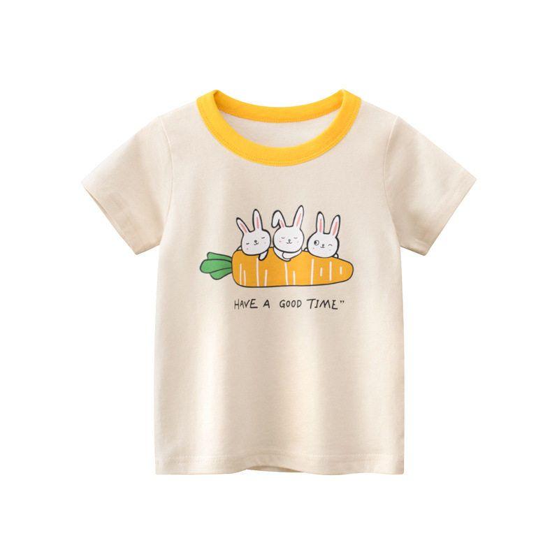 27home Bunny Short-Sleeved Round Neck Cartoon Children's Clothing