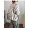 Tote Bag Women PU Single Shoulder Studded Large Capacity Multi Pocket Adjustable Strap Daily