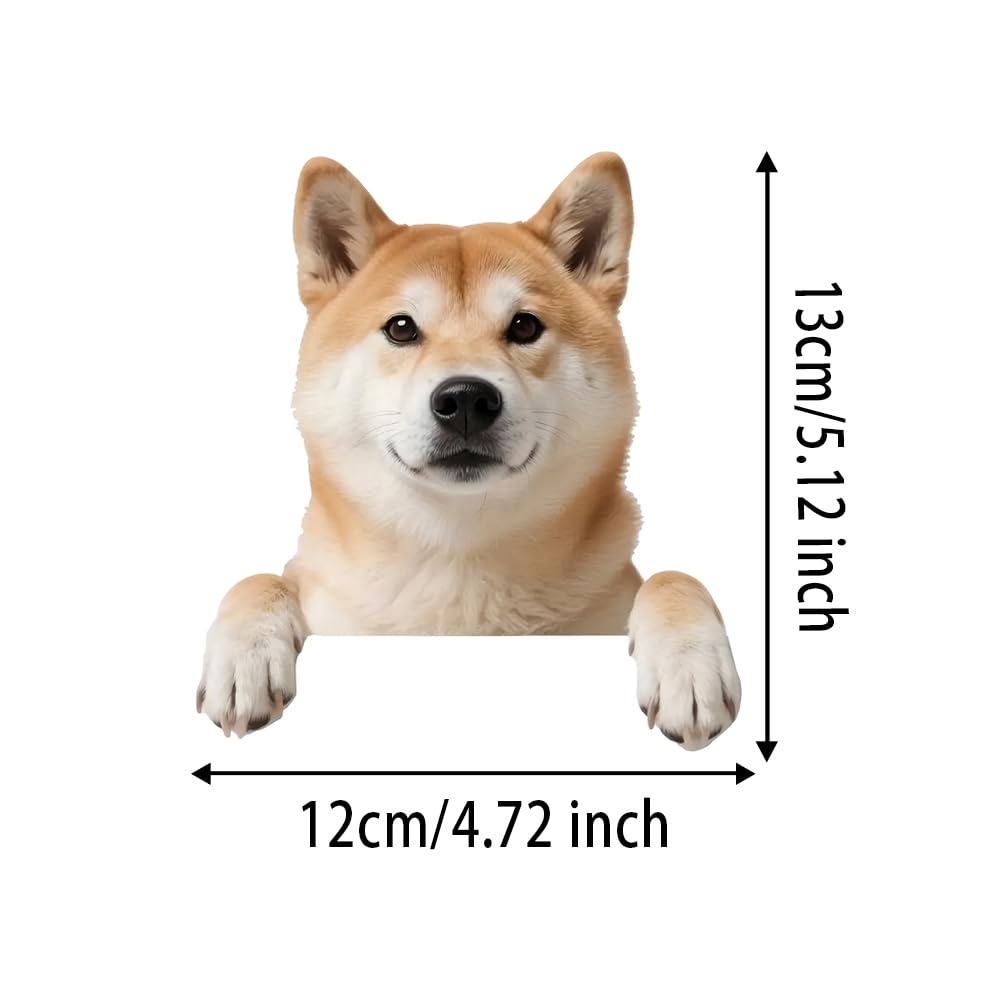 2 kusy 12x13cm Shiba Inu 2D plochá vinylová nálepka - Roztomilý Roztomilý Roztomilý pes