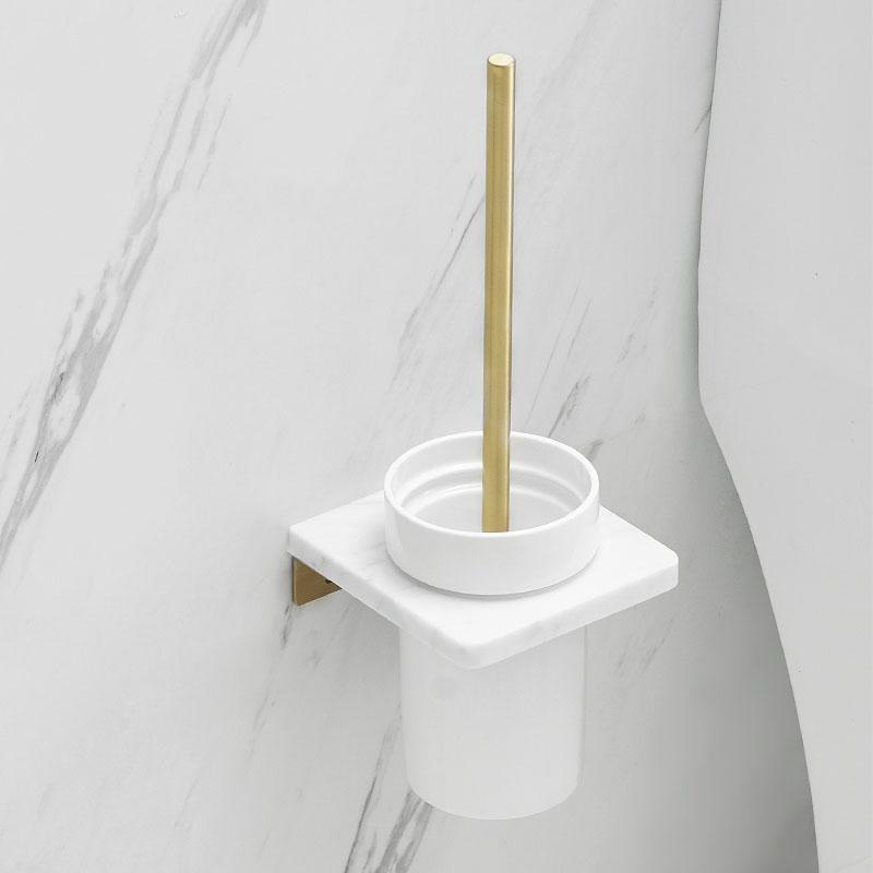 

Белый/Черный Мрамор Держатель для Туалетной Щетки для Ванной Комнаты Настенный Матовое Золото Щетка для Чистки Унитаза Организация Хранения в Ванной Комнате белый