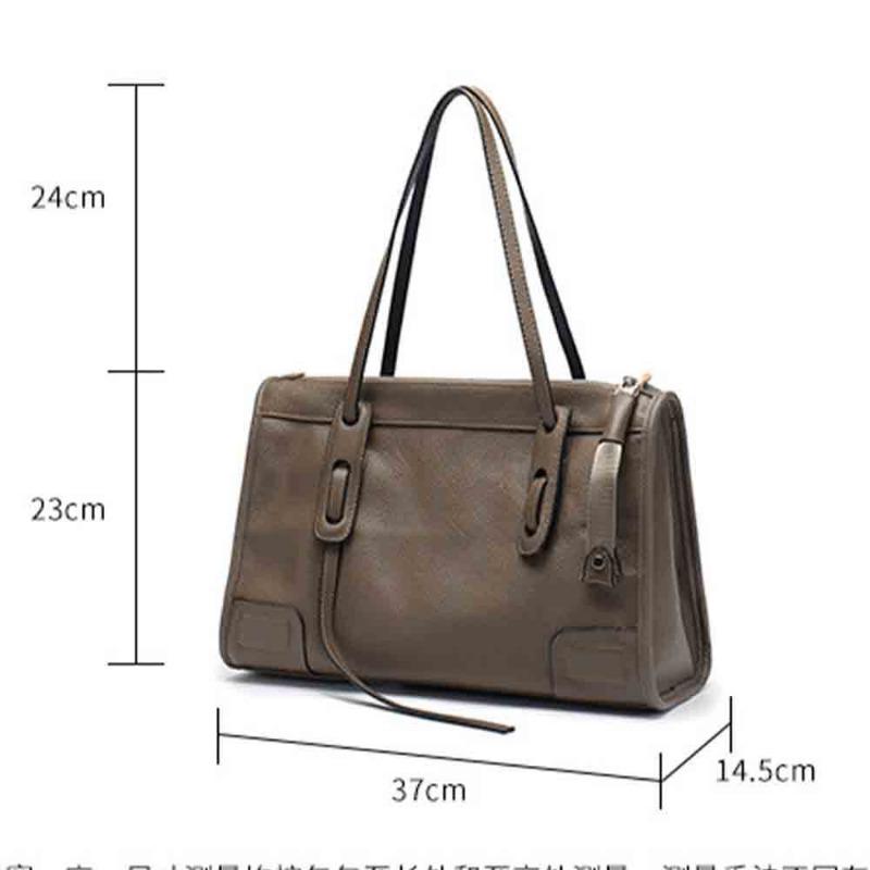 Guangzhou New Design Niche Retro Women's Bag Leather Handbag Commuter Shoulder Portable Tote Bag Daiga