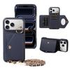 New Design PU Leather Phone Case for IPhone17 16 15 14 13 12 11 Pro Max Plus Mini Crossbody Shockproof Wallet Case with Mirror