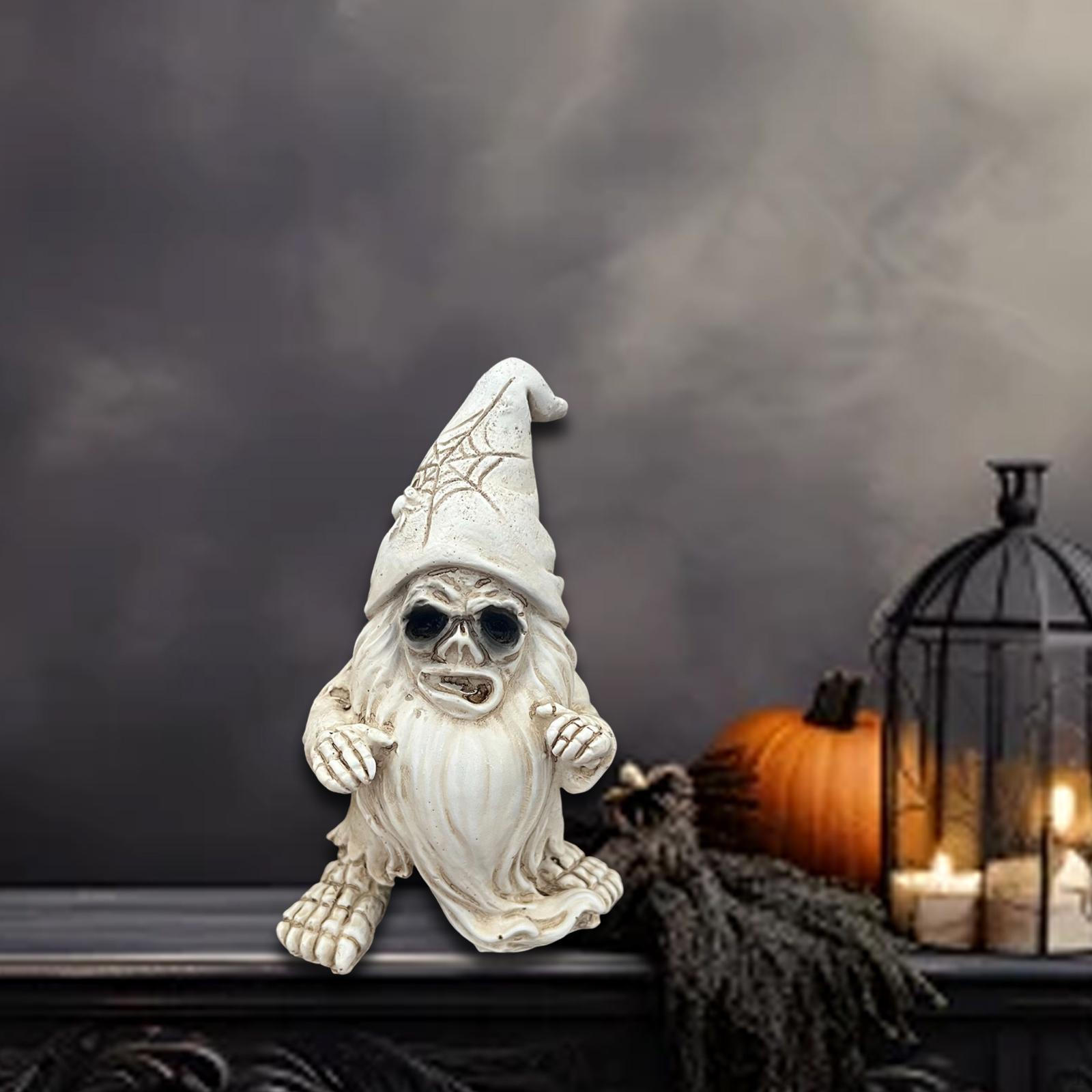 

Статуэтка гнома на Хэллоуин Маленький домашний декор Декоративная коллекция Скульптура Настольное украшение для полки