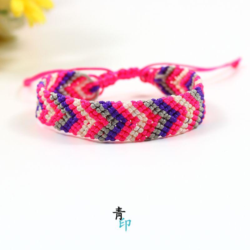 Цвет Нефрит Нить Ремешок для переноски Ручное плетение Браслет Подарок для лучшей подруги Цвет Браслет дружбы Подарок для пары Ножной браслет