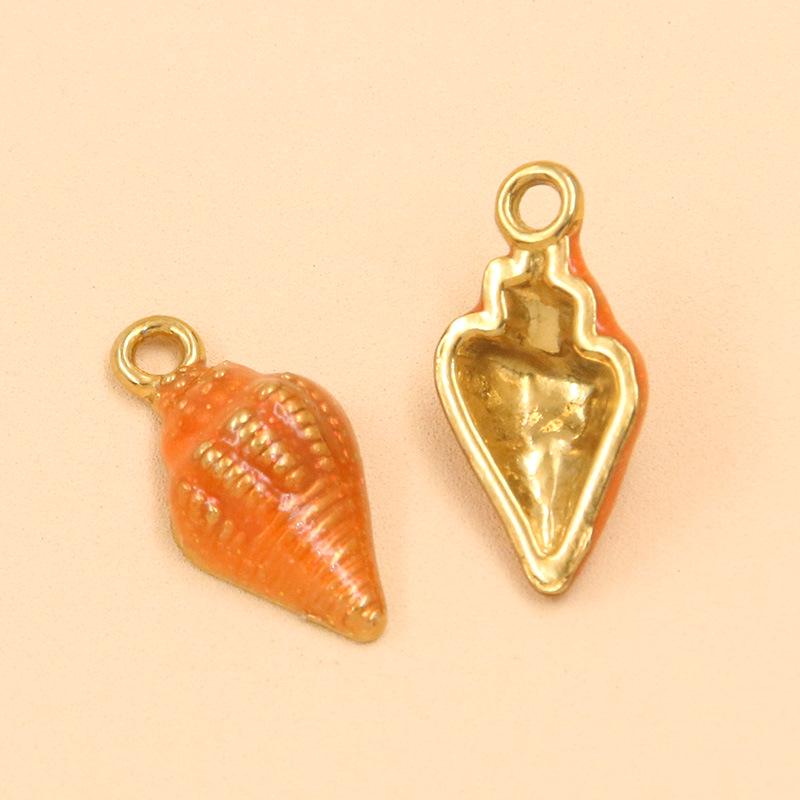 Ocean-Themed Stainless Steel Seashell Conch Pendant Jewelry Accessories 1 piece