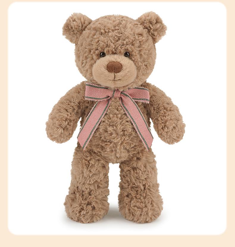 Peggy Teddybär-Plüschtier – Niedliches, kuscheliges Stofftier mit Fliege, ideales Geschenk für Mädchen