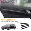 Real Soft Carbon Fiber For Compatible Vehicle A4 A5 B8 2010 2011 2012 2013 2014 2015 2016 RHD LHD Car Door Decor Panel Sticker Accessories.