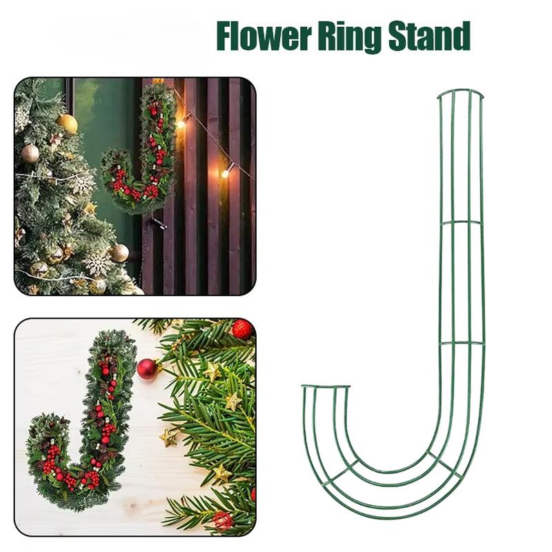 1PC Garland Hoop DIY Flower Garland Metal Wreath Frame Ring Halloween Floral Decoration For Christmas Heart Star Circle Shape