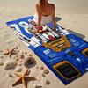 Mecha Armor Robotic Design Beach Towel, Super Soft Microfiber, Gift for Her/Him, Birthday, for Pool, Beach, Travel, Home Decor Fan gifts