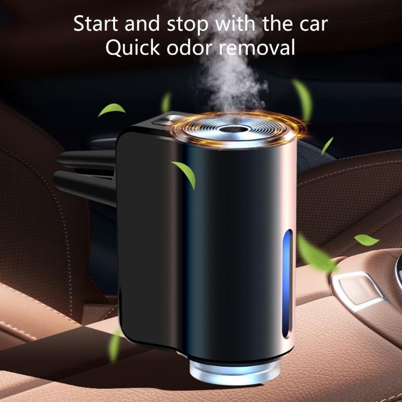 Car Air Freshener Diffuser with 3 Adjustment Light Effect Intelligent Air Freshener Rechargeable Aromatizante Para Carro