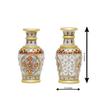 Designer Dekorative Marmor Blumenvase | Runde Form Blumendesign Prunkstück Vasen für Heimdekoration