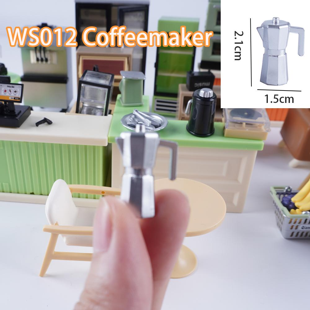 1:Accessori Macchina del Caffè in Miniatura per Casa delle Bambole Scala 1:12 Frullatore Spremiagrumi Modello Elettrodomestico Arredamento per Bambole Giocattolo Mini Cucina