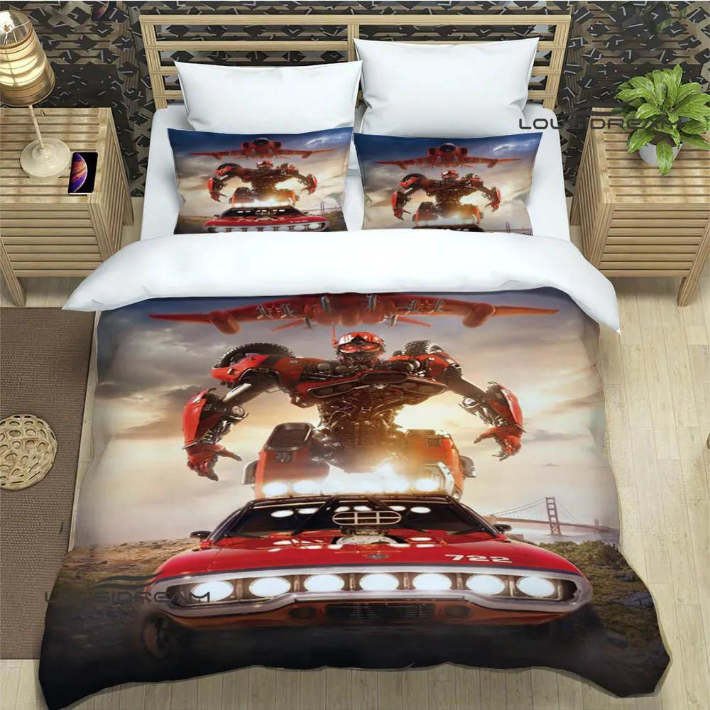 Bedding Set Luxury Birthday Gift T-Transformers Cartoon Bedding Sets Exquisite Bed Supplies Set Duvet Cover Bed Comforter Set