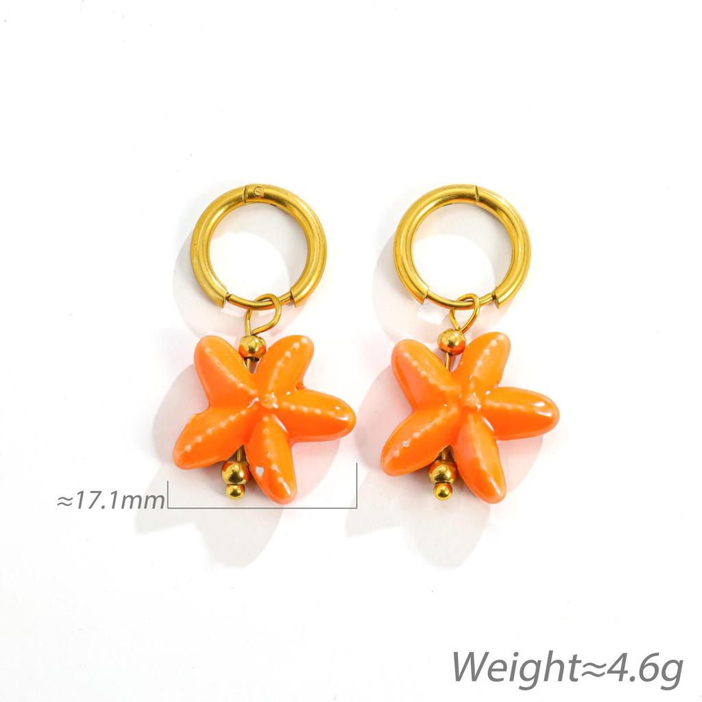 Fashion Popular Ocean Beach Wind Starfish Hidden Buckle Earrings Jewelry Exquisite Niche Sense Versatile