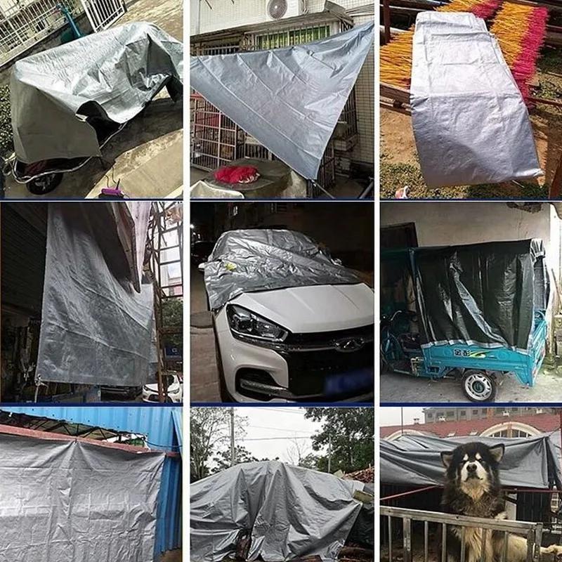 140~180GSM Outdoor Rainproof PE Tarpaulin Camping Tent Mat Gazebo Canopy Awnings Garden Furniture Cover Wateproof Sun Shade Net
