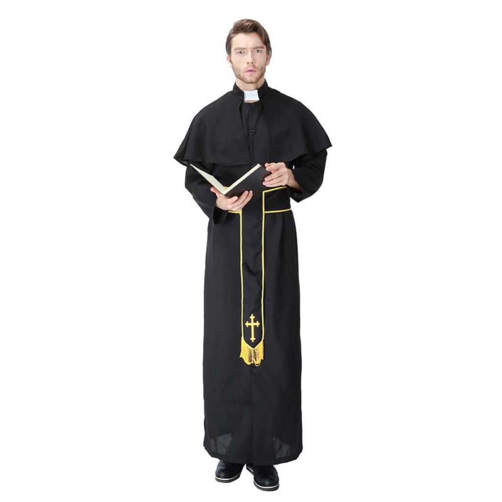 Halloween Kostüm Roben Set Priesterrobe für Erwachsene