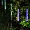 1/2pcs Solar Bubble Bar Garden Light Outdoor Color Changing Solar Landscape Path Light For Terrace Lawn And Courtyard Decor