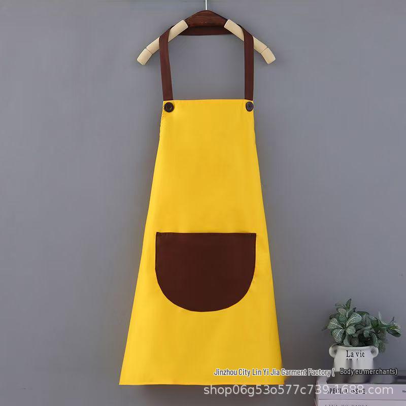 Custom Logo Waterproof Canvas Kitchen Apron for Catering and Waiters Adult