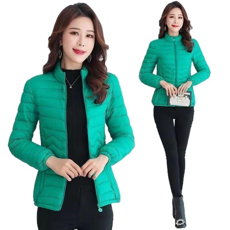 Damen kurze baumwollgepolsterte Kleidung, Winter neue schmal geschnittene Daunen baumwollgepolsterte Kleidung, Stehkragen baumwollgepolsterte Jacken.