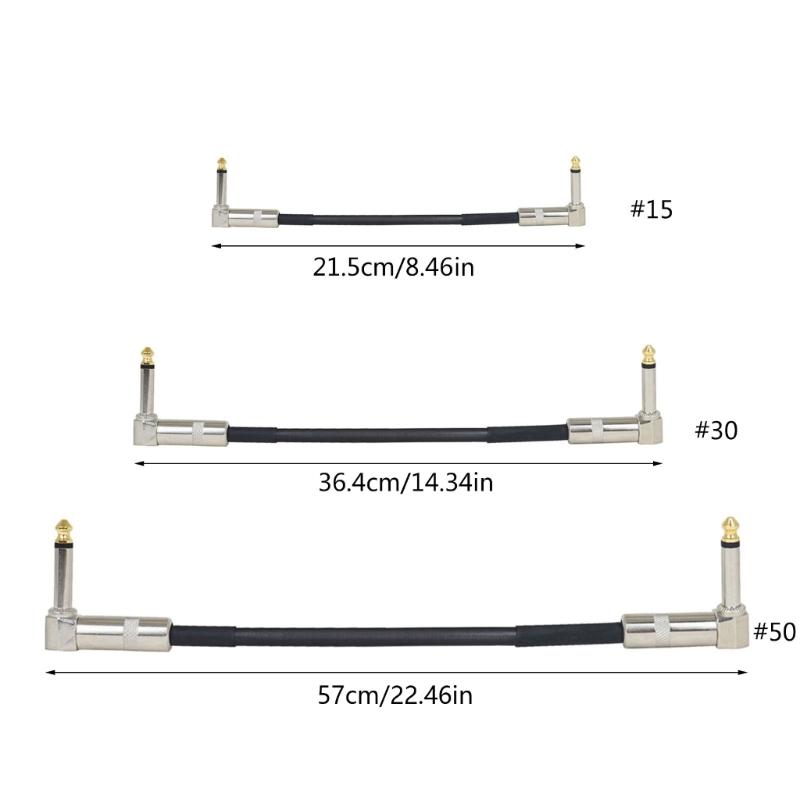 Guitar Effects Connection Cable 6.35 Monoblock Effects Connection Cable Shielded Monoblock Cable 15cm/30cm/50cm