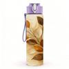 1PC Warm Tone Dry Leaf Art 750ml Color Plastic Sports Water Bottle Leakproof Flip Straw Lid Suitable for Sports Office Home Use