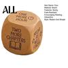Book Club Reading Incentive Wooden Decision Dice, 6-Sided Wood Engraved Quotes Prompt, Natural Bookish Daily Habit Tool Charm, Fun Companion