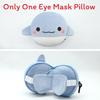 Cute Cartoon Ushaped Pillow With Water Crystal Fabric For Home And Travel