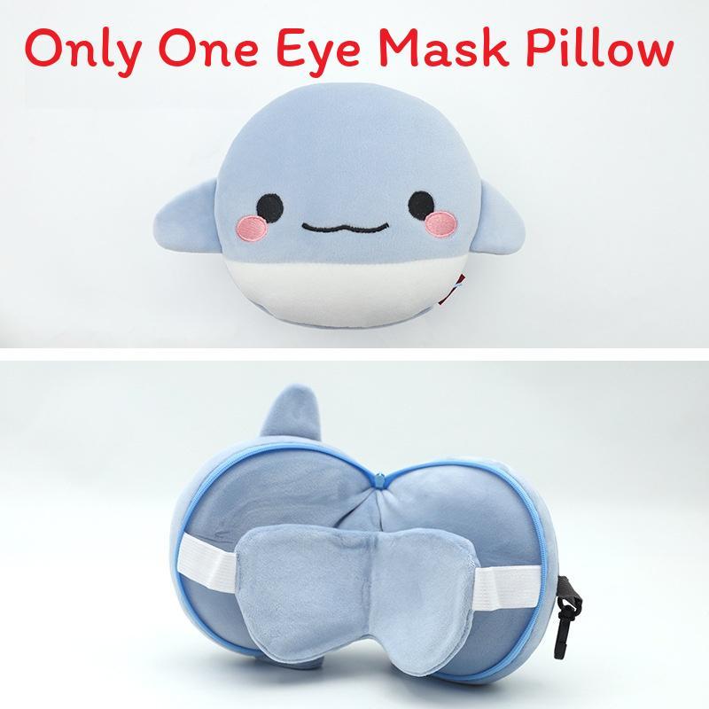 Cute Cartoon Ushaped Pillow With Water Crystal Fabric For Home And Travel