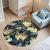 Frog and Leaves Pattern Round rug,Carpet Rug for Living Room Bedroom Sofa Playroom Decor,Non-slip Floor Mat,Holiday Gifts and Birthday Gifts