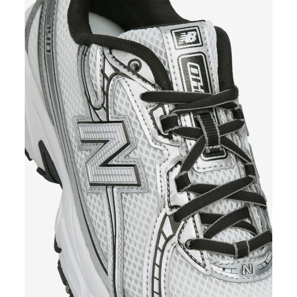 New Balance NB 740 Suni Kürk Kumaş Retro Minimalist Moda Çok Yönlü Baba Ayakkabısı Unisex Spor Ayakkabı Beyaz Gümüş U7401P5