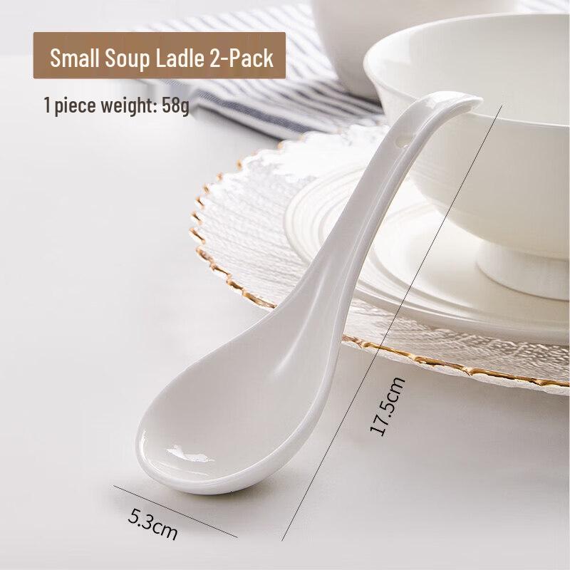Qiwei Ceramic Long-Handled Soup Spoon