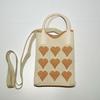Plaid Cartoon Women's Crossbody Mini Bag: Cute, Lightweight, Knitted Phone Holder for Parent-Child Matching (2024)
