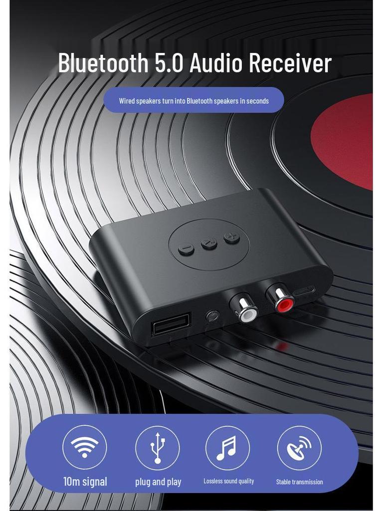 NFC Bluetooth 5.3 Music Receiver & Hands-free Car Speaker with USB Flash Drive Support