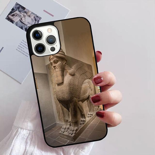 

Чехол для телефона Lamassu Assyrian Winged Lion для iPhone 11 12 13 14 Pro Max mini XR XS SE 2020 6 7 8 Plus Samsung S21 S22 Coque Funda Samsung S22ultra