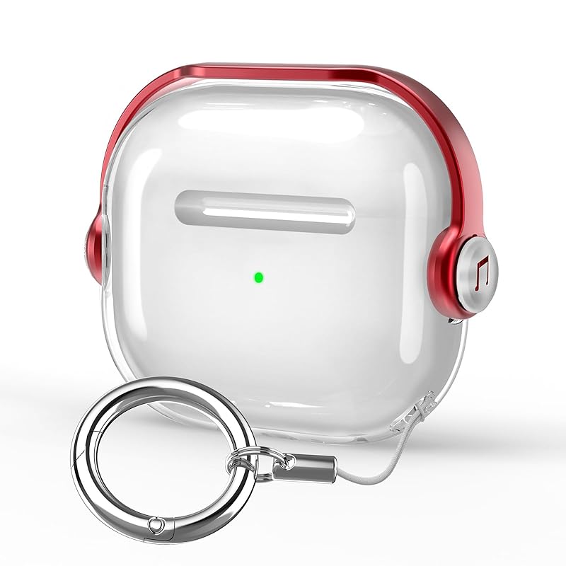 

HEIGKOIK [Released in 2024] Airpods 4 case AirPods 4th generation TPU transparent with lock Can be charged while wearing Shockproof lightweight