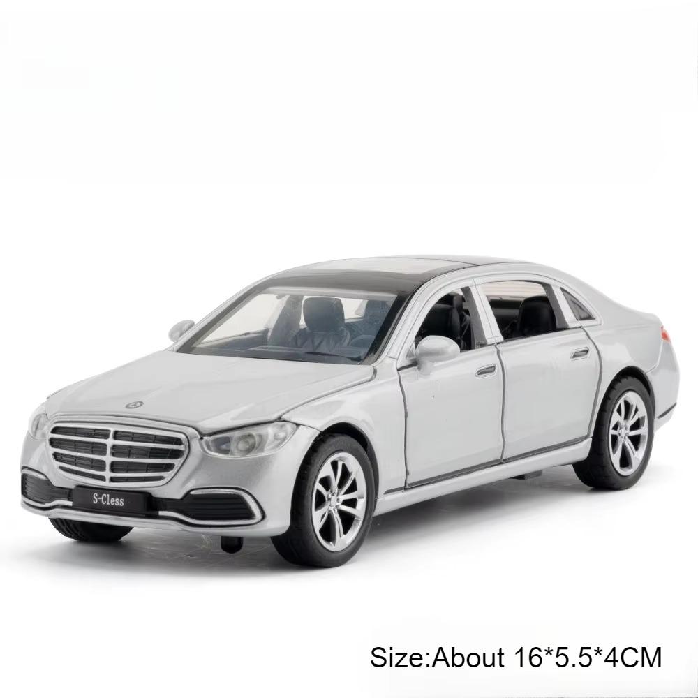 Scale 1:32 SLR 772S S400L Toy Sports Car Model Metal Diecast Sound Light Pull Back Doors Opened Vehicles Models Ornaments Gifts