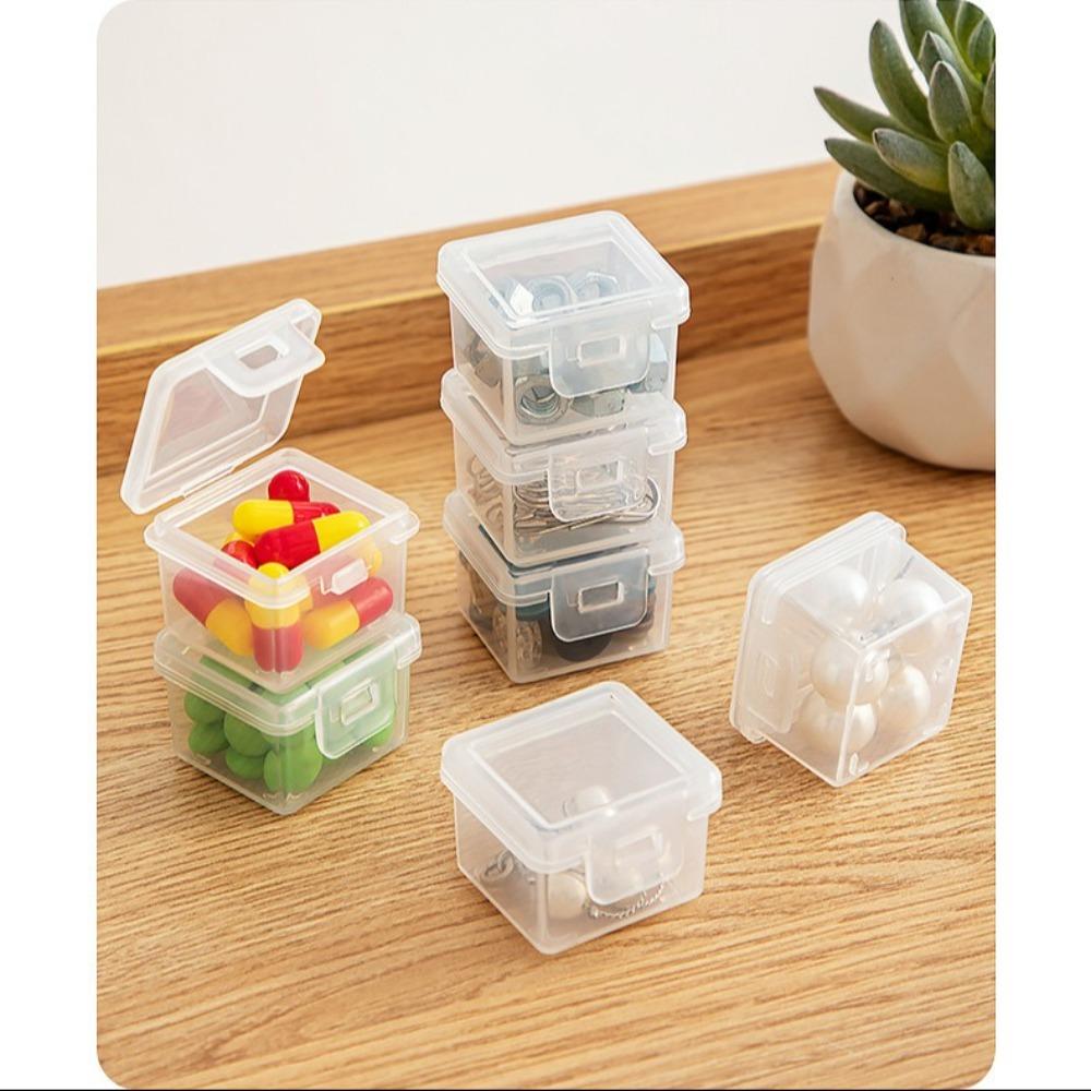 Plastic Square Box Transparent Storage Boxes New Small Storage Box Craft Bead