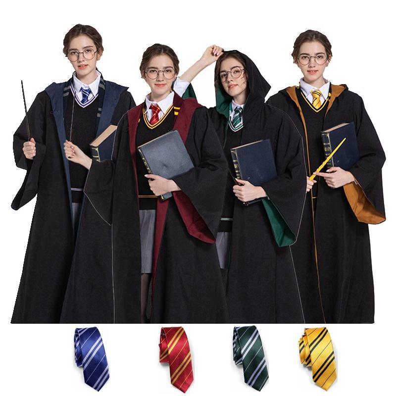 New Magic Wizard Costume Cosplay Robe Performance Costume School Uniform Cape Cloak Women Adult Children Halloween Christmas Carnival Party
