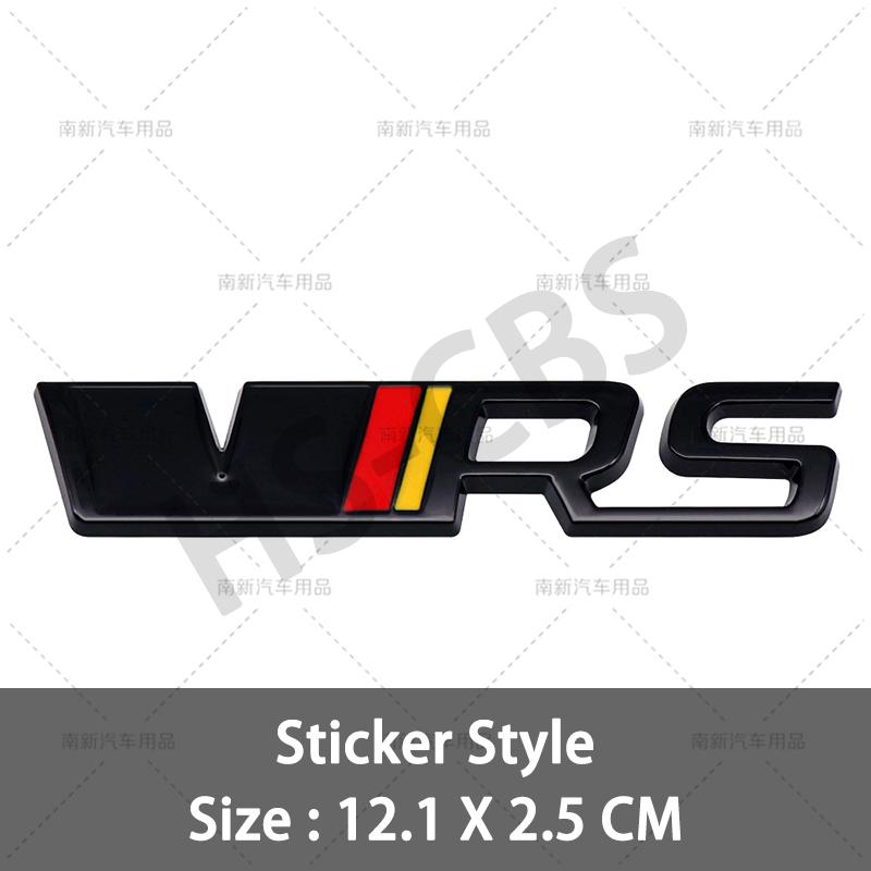Metal 3D VRS Badge Car Front Grill Emblem VRS Rear Trunk JGHJ6 Decal Stickers For Fabia Octavia Rapid Superb Yeti Karoq Vision Kodiaq