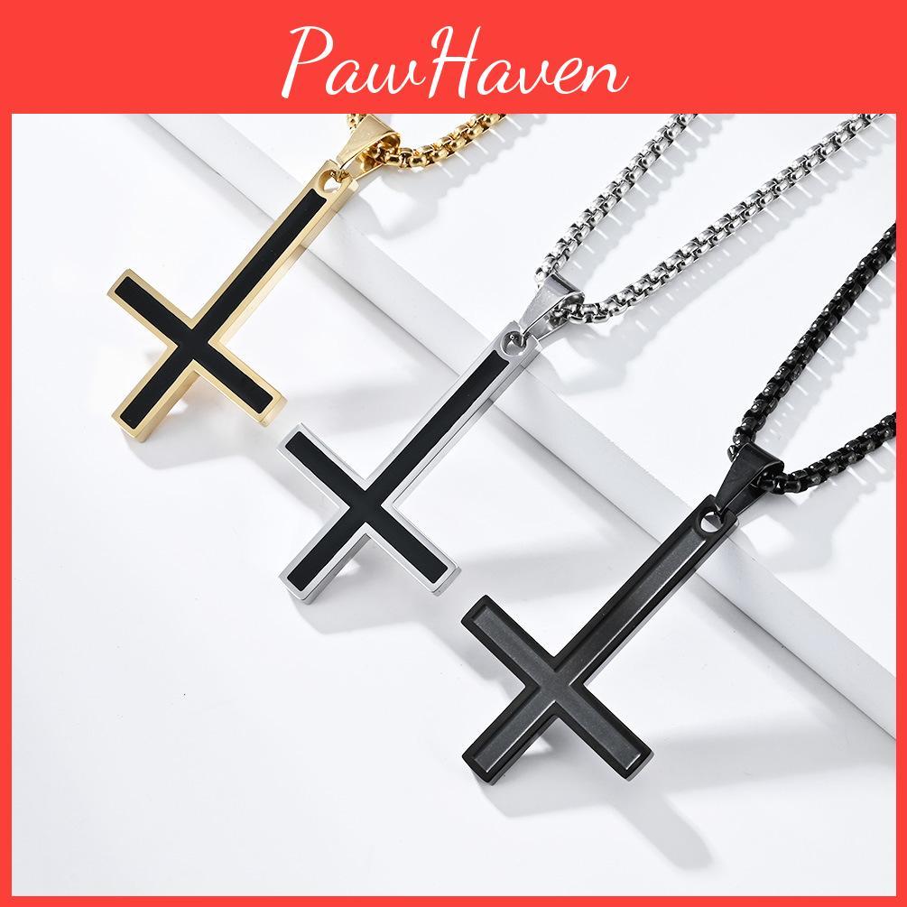 Minimalist Titanium Steel Necklace With Geometric Design Polished Finish