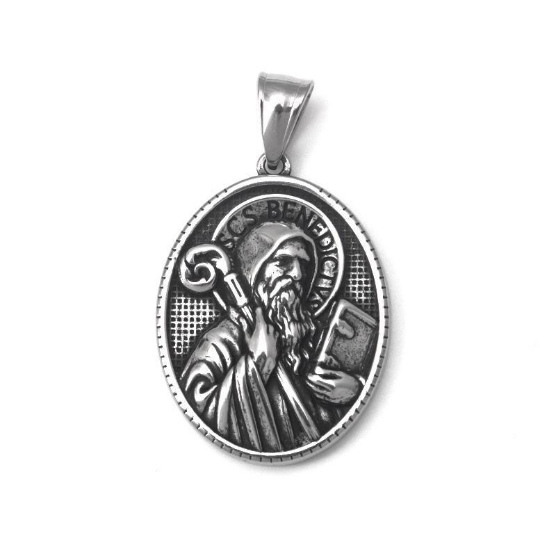 

Подвеска из нержавеющей стали 3D овальной формы - Винтажный рок-панк стиль для мужчин и женщин