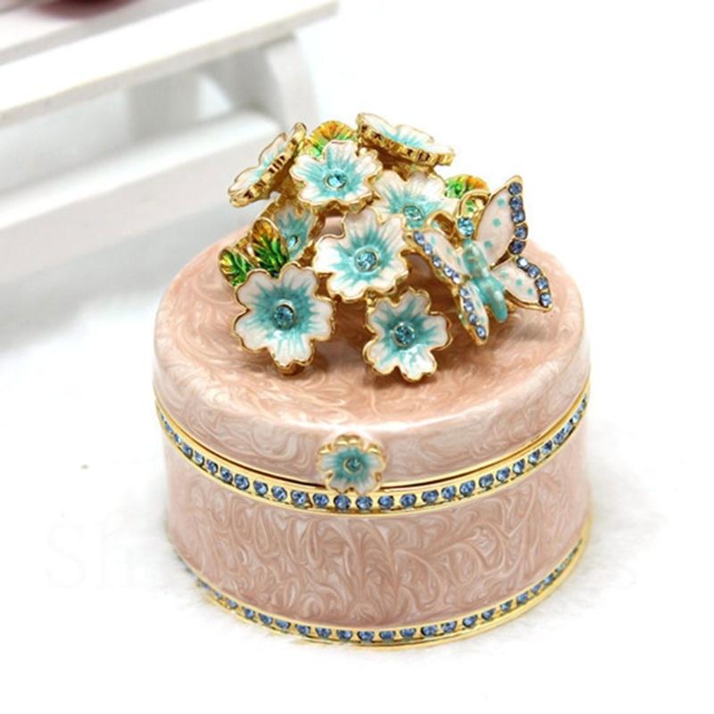 Butterfly and Flower Jewelry Storage Box Multifunctional Organizer for Earrings Bracelets Necklaces Accessories Holder