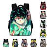 Polyester My Hero Academy Casual Backpack For Outdoor Travel Adjustable Strap And Spacious Design