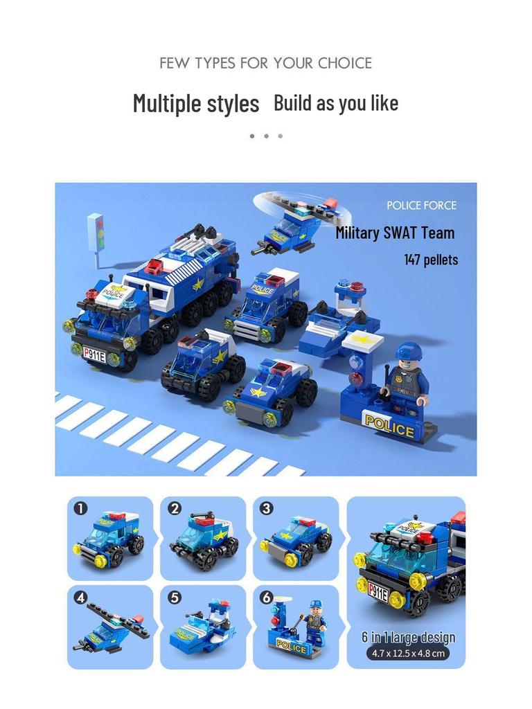 Compatible Lego Small Building Blocks: Educational Military Tank & Castle Set for Boys and Girls
